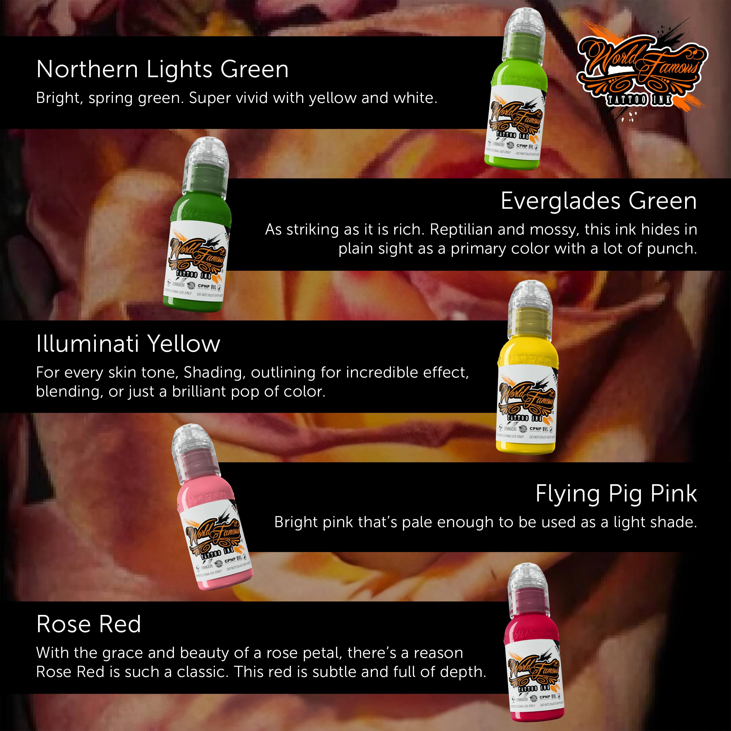 Amazon.com: World Famous Botanical Mini Color Tattoo Ink Pigment